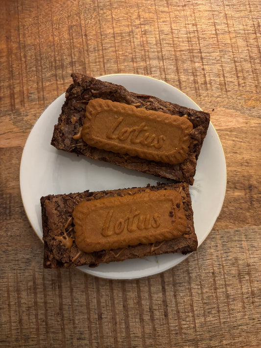 Lotus Biscoff Brownies verstuurd per post